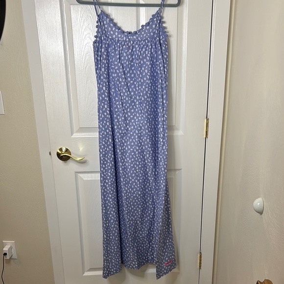 Simply Southern Blue and White Sleeveless Maxi Sundress With Pompoms XL NWOT - Picture 5 of 15